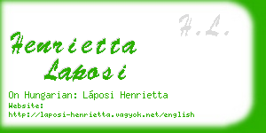 henrietta laposi business card