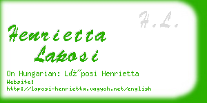 henrietta laposi business card